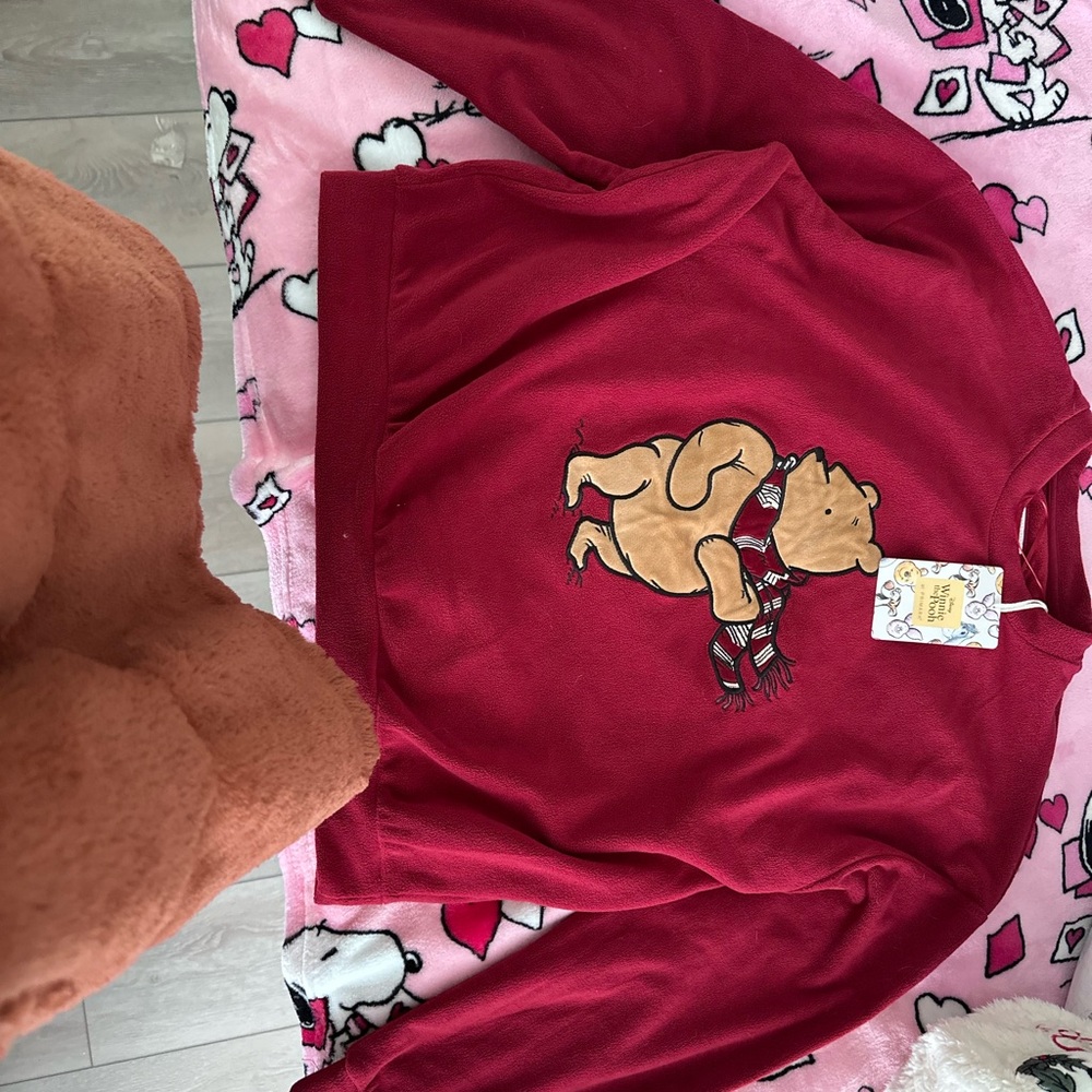 Primark Red Sweatshirt with Bear Tag